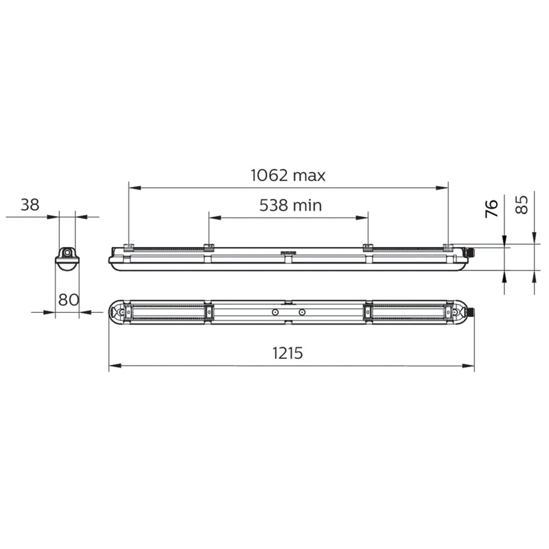 Philips Lighting - Decken-/Wandleuchte LED-Feuchtraumleuchte WT120C G2 #75429499 4000K