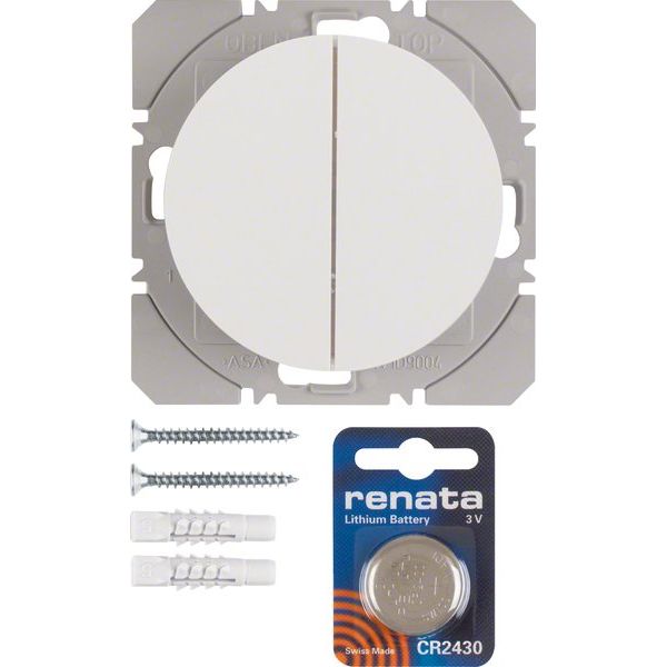 Berker - Bussystem-Hand-/Wandsender KNX-Funk Wandsender 2fach 85656239 polarweiß glänzend