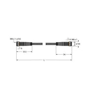 Turck - Konfektioniertes Sensor-Aktor-Kabel Aktuator- u. Sensorleitung PKG4M-2-PKG4M/TXL PUR