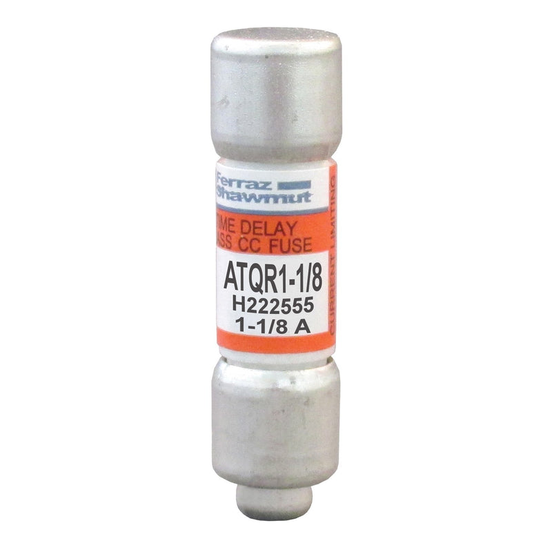 Mersen - Zylindrische Sicherung Sicherungseinsatz Class CC ATQR1-1/8 T ATQR 10x38 1,125A − 10 Stück