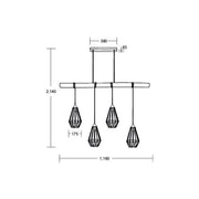 Brumberg Leuchten - Decken-/Wandleuchte Pendelleuchte 4x E27 57405080