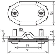 DEHN - Zubehör/Ersatzteile für Erdung und Blitzschutz Nummernschild NS710FL30OZAL o. Nummer Al Rd7-10