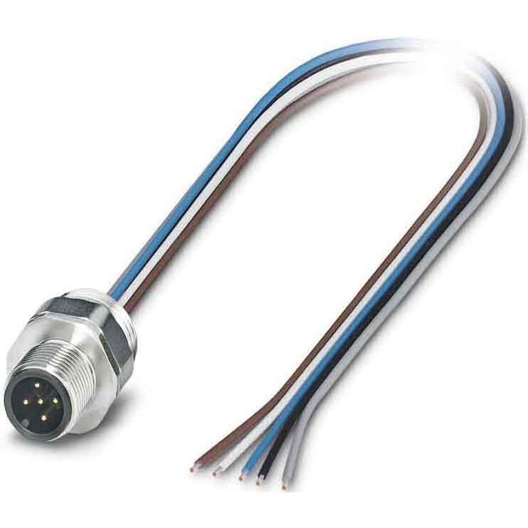 Phoenix Contact - Rundsteckverbinder, feldkonfektionierbar (Industriesteckverbinder) Wanddurchführung SACC-EC-M12 #1554623 Sensor-/Aktor