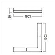 Zumtobel Group - Elektrisches Zubehör/Ersatzteile für Leuchten Winkelverbinder 90° SUP2 TRACK #60210822 (elektrisch)