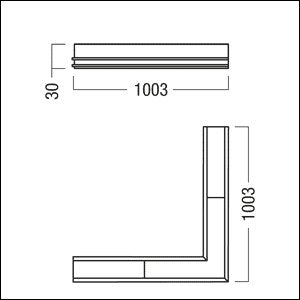 Zumtobel Group - Elektrisches Zubehör/Ersatzteile für Leuchten Winkelverbinder 90° SUP2 TRACK #60210822 (elektrisch)