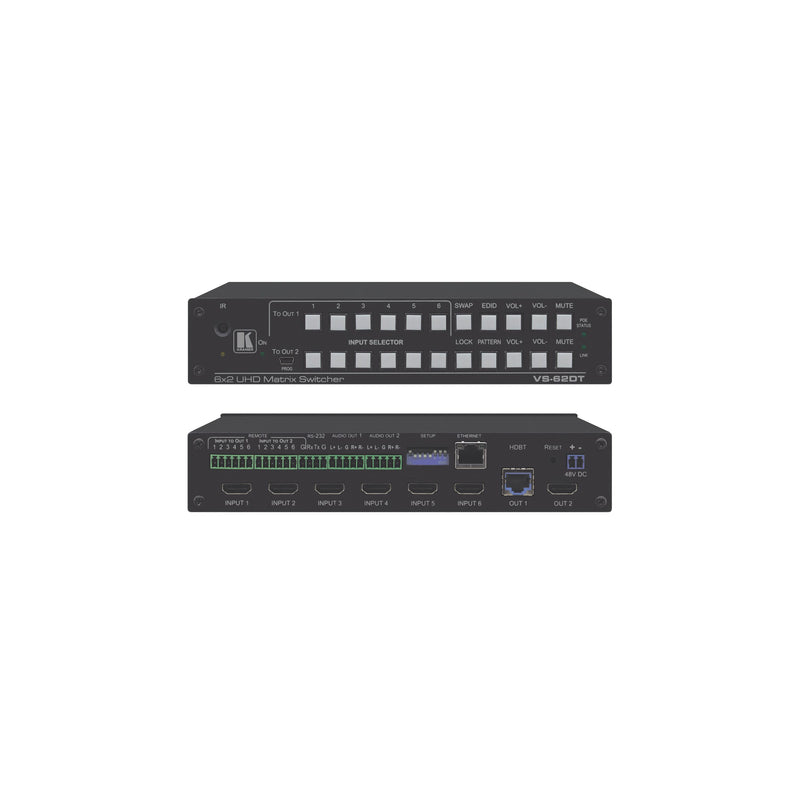 Kramer - Audio-/Misch-/Schaltpult 4K Matrixschalter VS-62DT 6x2 4K 60 4:2:0