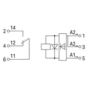 WAGO - Bauelementestecker Relaismodul 2042-3839 AC/DC 24 V 230 V,1W − 4 Stück