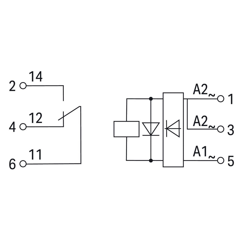 WAGO - Bauelementestecker Relaismodul 2042-3839 AC/DC 24 V 230 V,1W − 4 Stück
