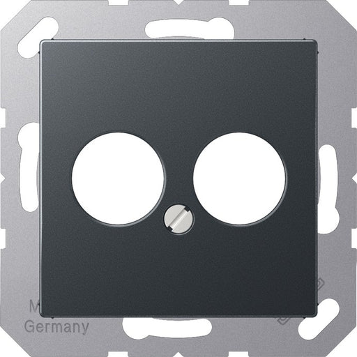 Jung - Einsatz/Abdeckung für Kommunikationstechnik Abdeckung Lautspr. 2-fach A 562-2 BF ANM anthrazit matt