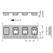 WAGO - Ein- und mehrpolige Klemmenleiste SMD-Leiterplattenklemme 2059-302/998-603 0,5mm²,Maß 3mm,ws − 29400 Stück
