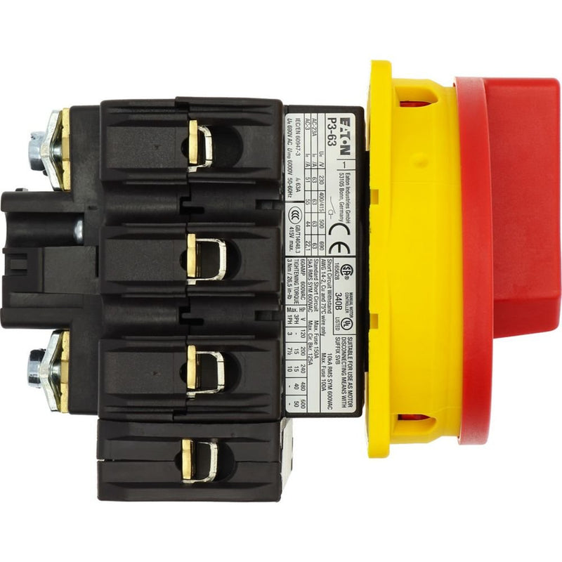 Eaton - Lasttrennschalter Hauptschalter P3-63/EA/SVB/N Einbau/rot/N