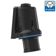 Walther Werke - CEE-Gerätestecker (IEC 60309) CEE NEO Wandgerätestecker FW730306SK schräg 32A 3P 6h