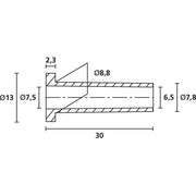 HellermannTyton - Durchführungstülle Knickschutz-Tülle HV2210-PVC-BK-M1 − 1000 Stück