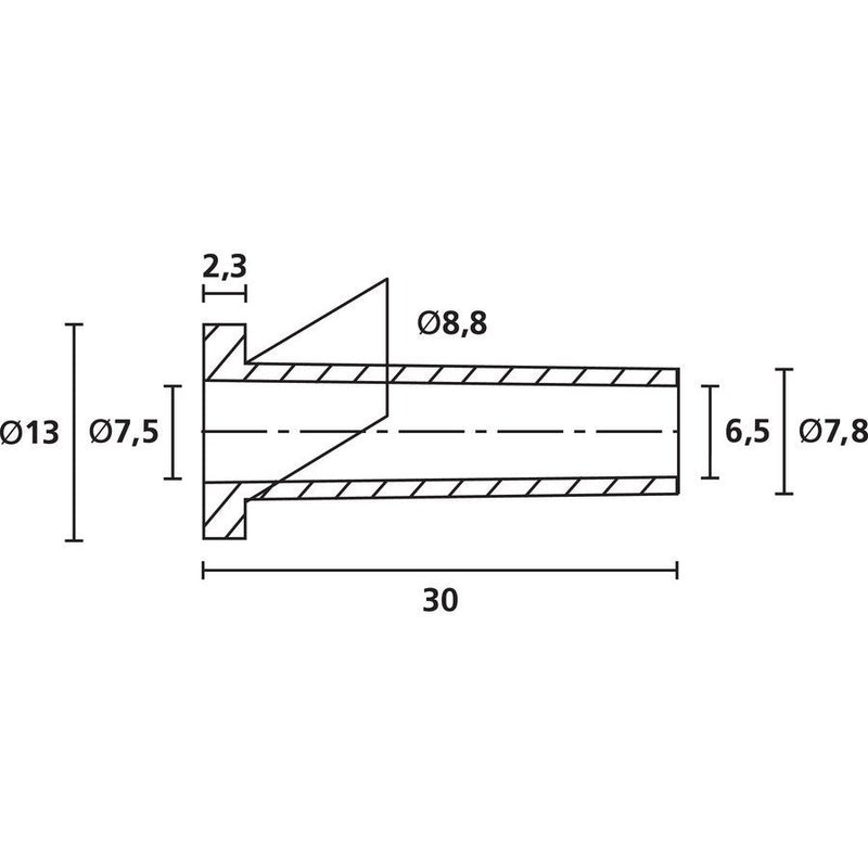 HellermannTyton - Durchführungstülle Knickschutz-Tülle HV2210-PVC-BK-M1 − 1000 Stück