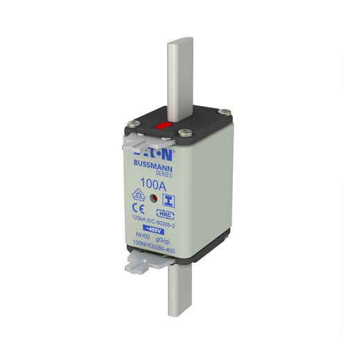Eaton - Messersicherung Sicherungseinsatz Nieders. 100A4#100NHG02BI-400 100A AC 400V 120kA − 3 Stück