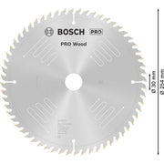 Bosch - Kreissägeblatt PRO Wood Kreissägeblatt, 2608641765 254 x 3,2 x 30 mm