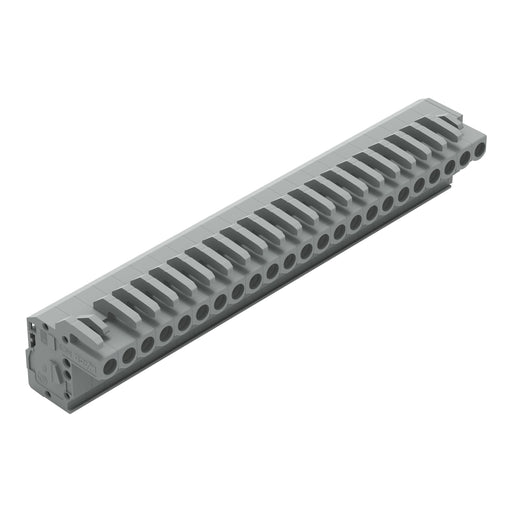 WAGO - Kabelsteckverbinder für Leiterplattensteckverbinder 1-Leiter Federleiste 232-123/026-000 CAGECLAMP 2,5mm²,gr − 10 Stück