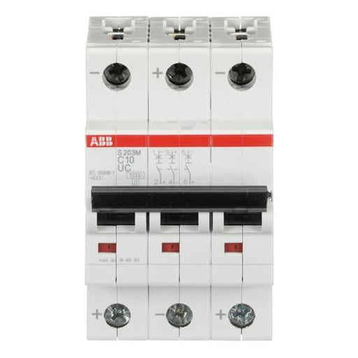 ABB Stotz S&J - Leitungsschutzschalter Sicherungsautomat S203M-C10UC 10 kA, 10 A, 3P