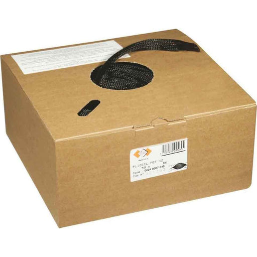 SES Sterling - Hohlgeflechtschlauch Flechtschlauch Pliosil PET 15 sw Push-Back-Effekt − 50 Meter