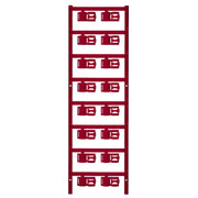 Weidmüller - Kabelmarkierungssystem Leitermarkierer SFC 3/12 MC NE RT 12x12,5mm,rot − 80 Stück