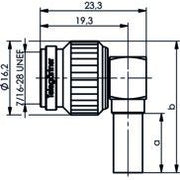Telegärtner - Koax-Steckverbinder TNC-Kabelwinkelstecker 100023711 cr/cr, G8 (RD-316)