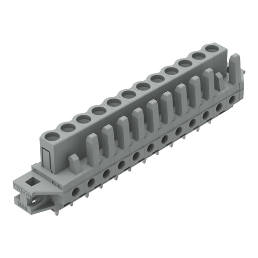 WAGO - Leiterplattensteckverbinder THT-Federleiste gerade 232-142/031-000 Rastermaß 5mm,grau − 25 Stück