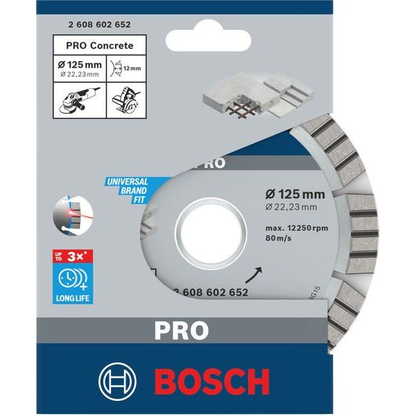 Bosch - Trenn-/Schleifscheibe Diamanttrennscheibe 2608602652 PRO Concrete
