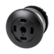 Eaton - Frontelement für Drucktaster Pilzdrucktaste M22-DRP-S-X-GVP schw.,o.Schild,rast − 25 Stück