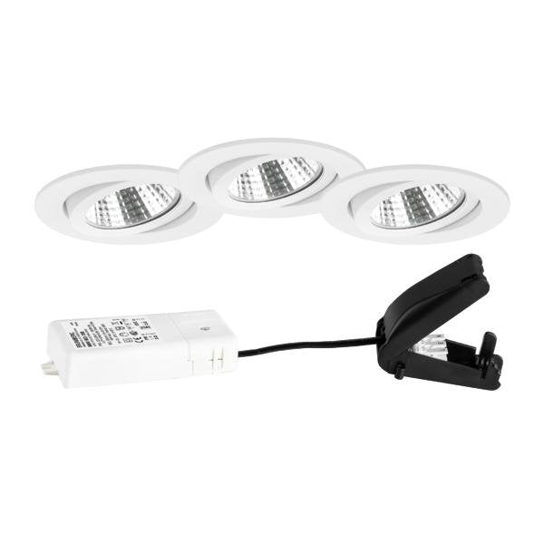 Brumberg Leuchten - Downlight/Strahler/Flutlicht LED-Strahlerset (VE3) 39463173S3 weiß