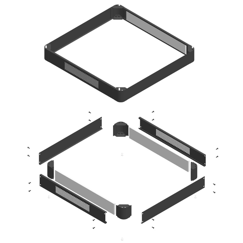 Enoc - Sockel/Sockelelement (Schaltschrank) Sockelpaket SOP 612 X1-DE-S belüftet