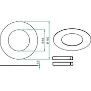 Brumberg Leuchten - Mechanisches Zubehör/Ersatzteile für Leuchten Reduzierring 81008070 Außen-Durchm. 150mm