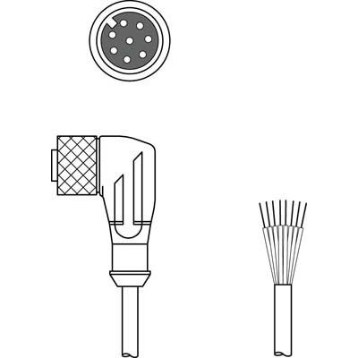 Leuze - Konfektioniertes Sensor-Aktor-Kabel Anschlussleitung KD S-M12-8W-P1-030