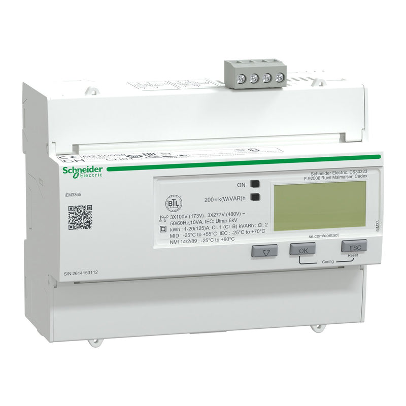 Schneider Electric - Elektrizitätszähler Energiezähler IEM3365 A9MEM3365 3P 125A