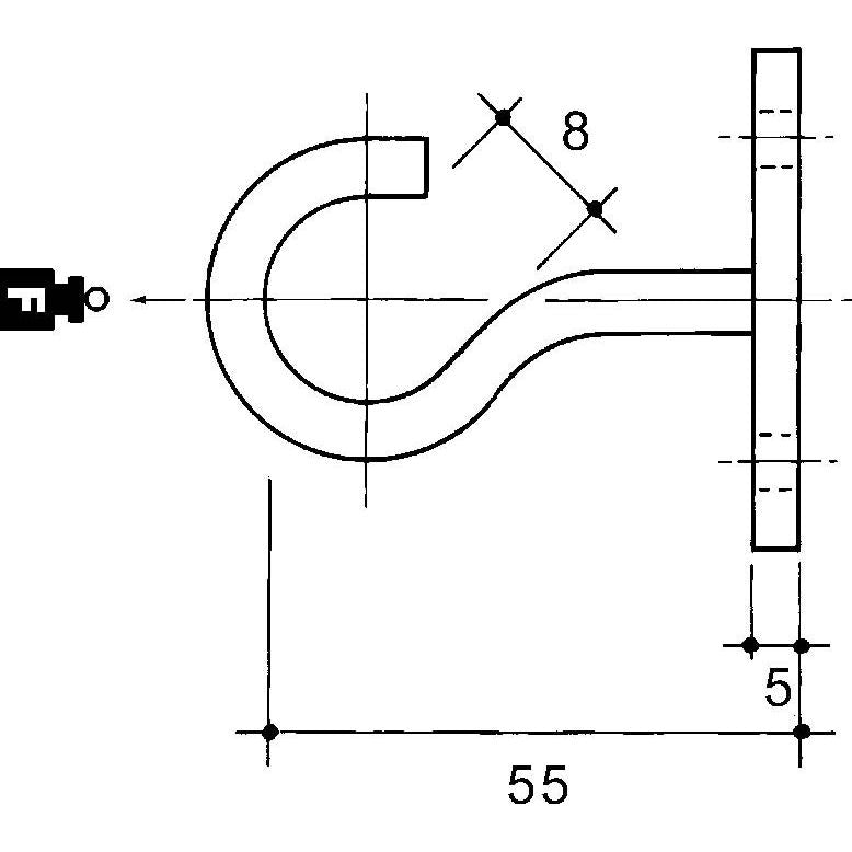 Niedax - Schraubhaken EKLIPS-Band/Seilbf. HW50