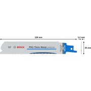 Bosch - Säbelsägeblatt PRO Thick Metal precise 2608658997VE(5) S937HBF − 5 Packung