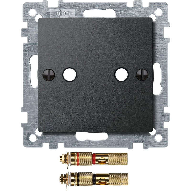 Merten - Einsatz/Abdeckung für Kommunikationstechnik Zentralplatte anth 469314 für Lauts.-Verbinder