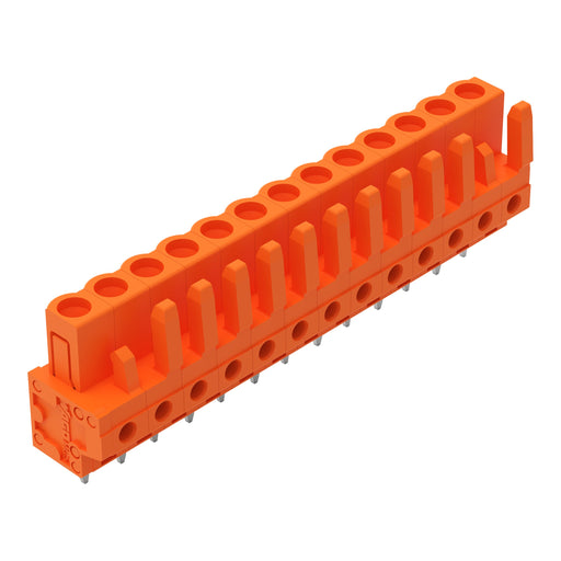 WAGO - Leiterplattensteckverbinder THT-Federleiste gerade 232-173 Maß 5,08mm,orange − 25 Stück