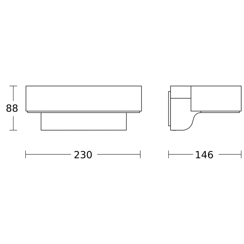 Steinel - Decken-/Wandleuchte Außenleuchte ohne Sensor L 800 C ANT 3000K 145 x 230 x 88 mm
