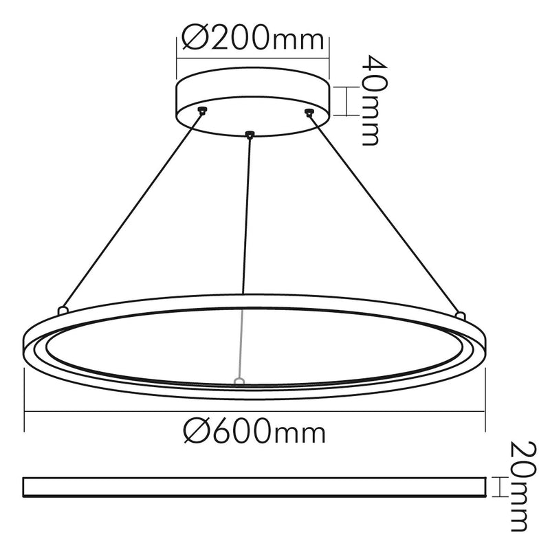 Nobile - Pendelleuchte LED Pendel-Panel 1586011011 840 DALI