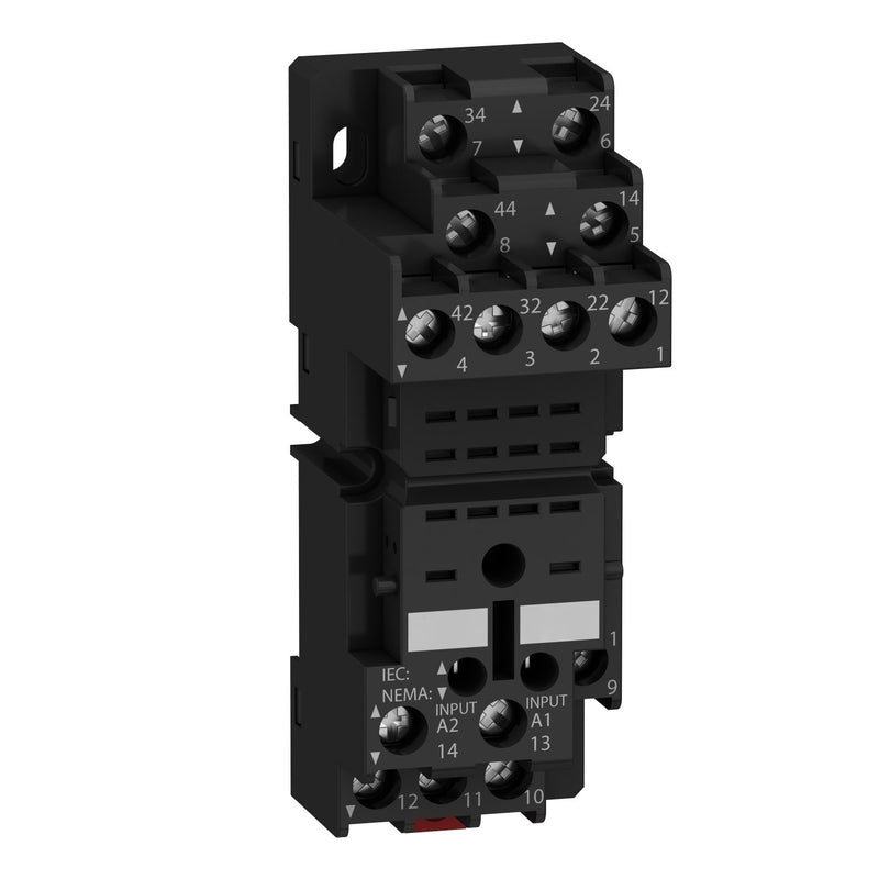 Schneider Electric - Relaissockel RXZE2M114 mit Klemmbügel − 10 Stück