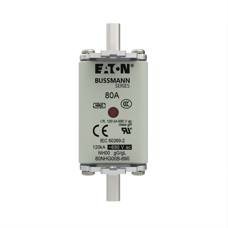 Eaton - Messersicherung Sicherungseinsatz Nieders. 80NHG00B-690 80A AC 690V 120kA − 3 Stück