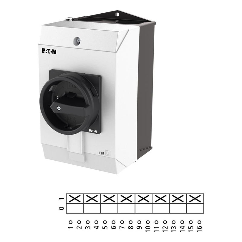 Eaton - Lasttrennschalter Hauptschalter 8polig 32A T3-4-8344/I2/SVB-SW Aufbau Halt-Funktion