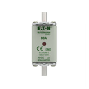 Eaton - Messersicherung Sicherungseinsatz Nieders. FUSE NH 00#80NHM00B 80A AC 500V 120kA − 3 Stück