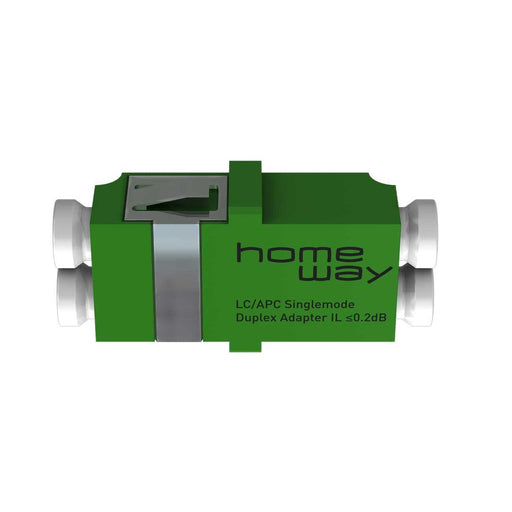 Homeway - LWL-Kupplung Duplex-Kupplung HW-2XLCAPCKGN LC/APC SM gn