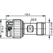 Telegärtner - Koax-Kupplung Adapter TNC-R-TNC 50 Ohm 100023838 f - m reverse − 5 Stück