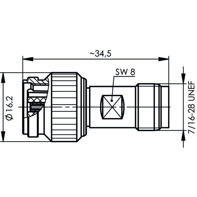 Telegärtner - Koax-Kupplung Adapter TNC-R-TNC 50 Ohm 100023838 f - m reverse − 5 Stück