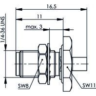 Telegärtner - Koax-Steckverbinder SMA-Kabeleinbaubuchse 100024717 G10 (RG402/U) − 5 Stück