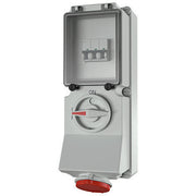 Mennekes - CEE-Steckdose abschaltbar, abgesichert (IEC 60309) Wanddose DUO 7219 32A,4p,6h,400V,IP44