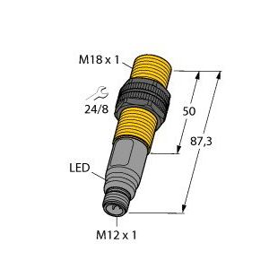 Turck - Kapazitiver Näherungsschalter Sensor BCT5-S18-UP6X2-H1151 kapazitiv