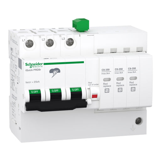 Schneider Electric - Überspannungsableiter für Energietechnik/Stromversorgung Überspannungsableiter A9L16299 T2/38R 3P